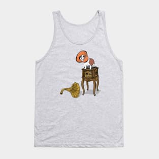 Frenchie Gramophone Tank Top